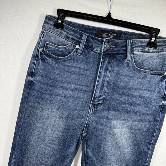 Judy Blue Blue Slim Boot Jeans Size 9/29 (28x30) Blue Medium Wash High Rise - Picture 4 of 16